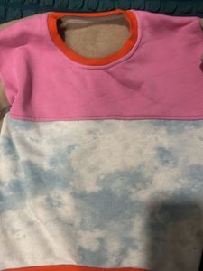 Pink & Blue Tie-Dye kids Sweatshirt