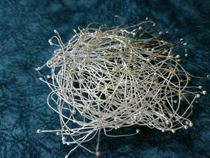 Silver Bead Wire Hair Pins - Wedding Accessories