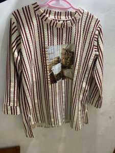 Striped Graphic Print Sweater