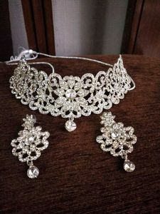 Sparkling Rhinestone Choker Set