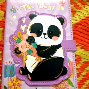 Cute Panda Floral Journal
