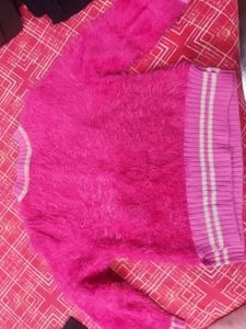 Cite Girls Pink Soft Fur Sweater