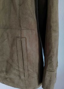 Vintage Olive Green Suede Jacket