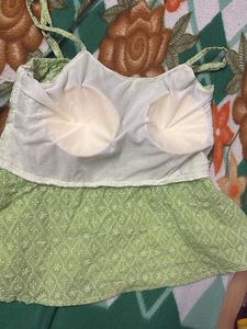 Green Embroidered Tank Top kurti to