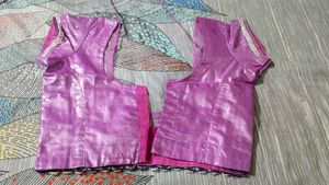 heavy beautiful purple sari with blouse and pettic