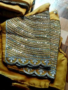 Party Wear Saree  With Sequen Work