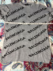 Balenciaga Grey Knit Sweater Semi Winter