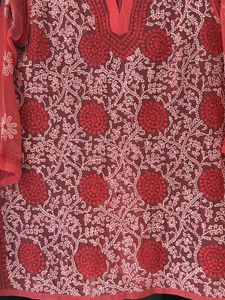 Lucknowi Top with Black Trousers