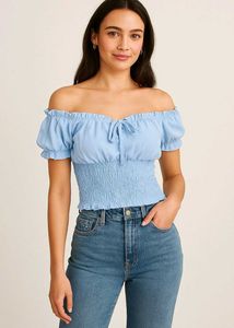 Shein Light Blue Crop Top