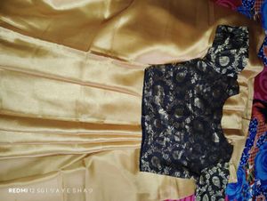 Golden Gorgeous Saree With Blouse