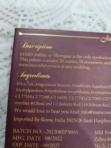 Mars Jashan-e-Shringaar Palette