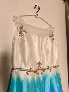 Stylish And Elegant Blue Party Wear Gown