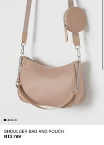 H&amp;M Beige Shoulder Bag and Pouch