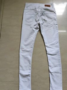 High Waist White Jeans