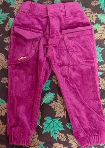 Pink Corduroy Cargo Pants