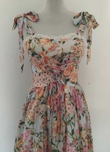 Floral goddess chiffon dress