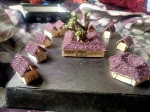 Mini Craft Ideas Hand Made ColourFul Huts Haveli Trees Pent House