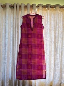 Anouk Women Checked &amp; Ethnic Motifs Print Kurta