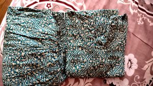Green Printed Suit