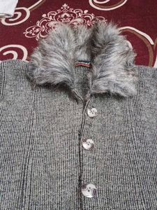 Stylish Fur Collar Jacket