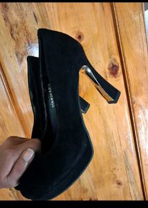 Black Platform Pencil Heels