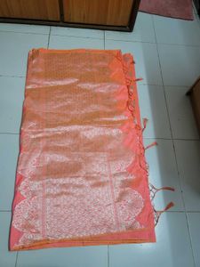 Soft Silk With Silver Buti