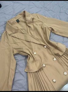 Chic Beige Blazer Dress