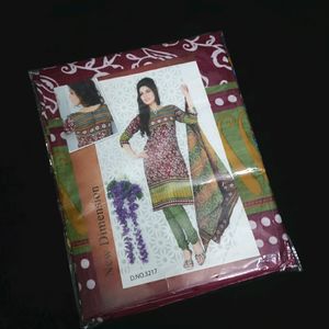New Unstitchtedpure Cotton Suit For Womans💚❤