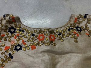 Exquisite Embroidered Gotta Patti WorkSilk Blouse