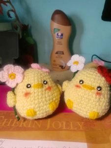 Crochet Chick with Flower