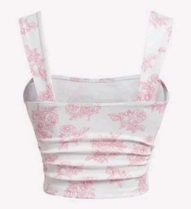 Pink Floral Tank Top