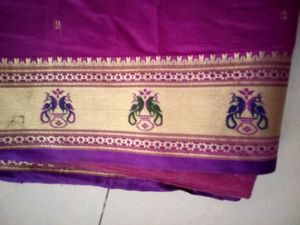 Elegant Purple &amp; Gold Sari
