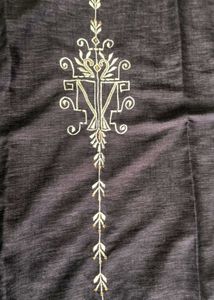 Embroidered Black Top