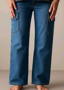 Light Wash Cargo Jeans