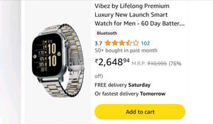 Vibez Pacific Smartwatch Worth 3000