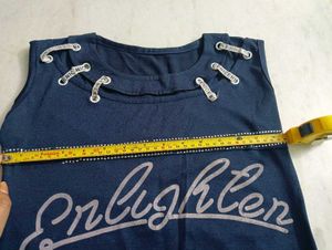 ‼️FREE DELIVERY‼️ Navy Graphic Tank Top