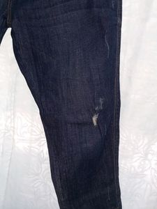 DNMX 36 Dark Blue Jeans With Zip At Ankles