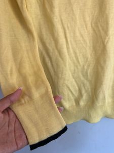 Yellow Long Sleeve Knit Top