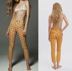 Mustard Floral Print Women’s Trouser