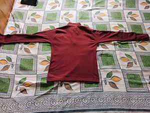 Maroon Mock Neck Top