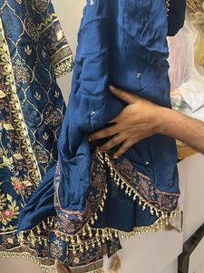 Elegant Blue Embroidered Sharara Set All New