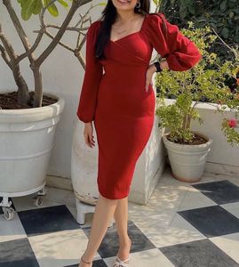 Red Midi Dress