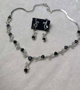 American Diamonds studded jewellery set (Black)