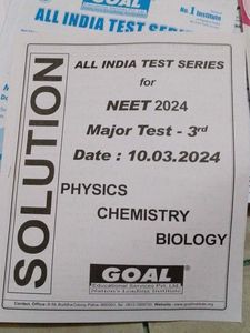 Goal Institute Neet Test Papers with Solutions