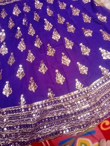 Heavy Embroidery Sequence Work Langha Choli