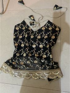 chatpata Black and gold Blouse
