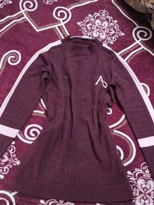 Burgundy Knit Mini Dress