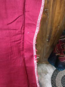 Ghagra - Top(Red)+Bottom(Multi-color)+Dupatta(Red)