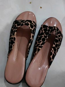 Pink And Black Sandal