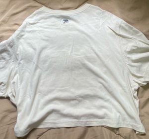 Mesh Sleeve Ruched Crop Top